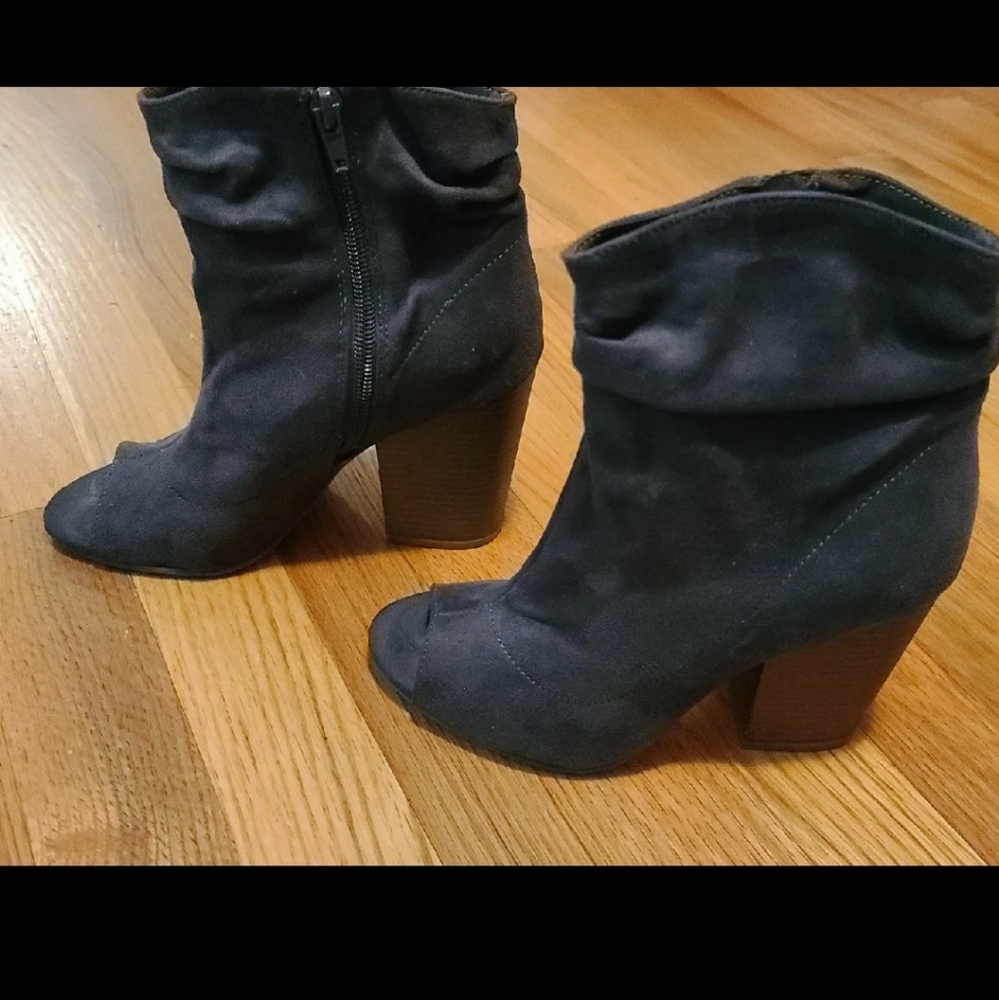 Open toe booties